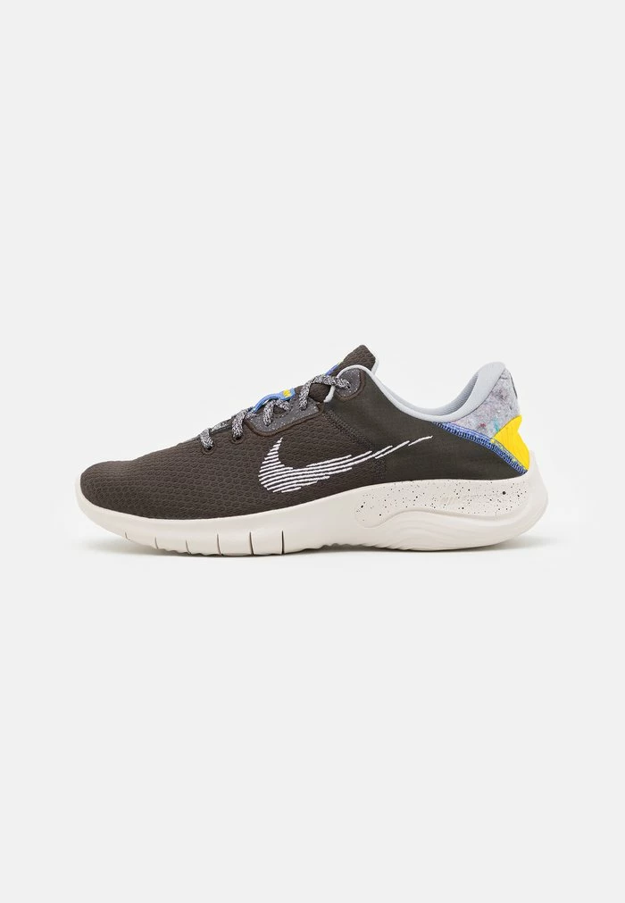 Nike Performance FLEX EXPERIENCE RN 11 NN BU - Neutral Running Shoes - Velvet Brown/white/tour Yellow/medium Blue/phantom 1 Nike Performance FLEX EXPERIENCE RN 11 NN BU - Neutral Running Shoes - Velvet Brown/white/tour Yellow/medium Blue/phantom