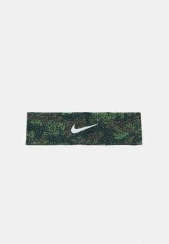 Nike Performance FURY HEADBAND HEATHERED - Sweatband - Treeline/midnight Navy/white
