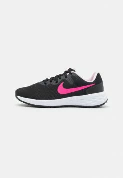 Nike Performance REVOLUTION 6 UNISEX - Neutral Running Shoes - Black/hyper Pink/pink Foam