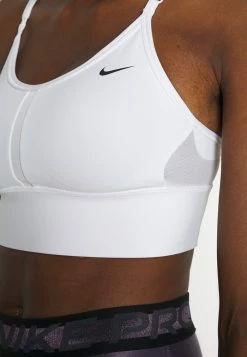 Nike Performance INDY BRA - Medium Support Sports Bra - White/black -Nike Performance store 01be1de981c642bdb6360b693331519b