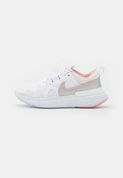 Nike Performance REACT MILER 2 - Neutral Running Shoes - White/pink Glaze/light Soft Pink