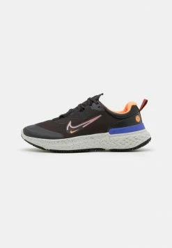 Nike Performance REACT MILER 2 SHIELD - Neutral Running Shoes - Black/redstone/total Orange/indigo Burst/light Bone