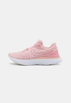 Nike Performance REACT INFINITY RUN 3 - Neutral Running Shoes - Pink Glaze/white/pink Foam/photon Dust/black