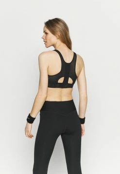 Nike Performance BRA - Medium Support Sports Bra - Black/dark Smoke Grey -Nike Performance store 040e3012346b4fd2b673de255a377da2