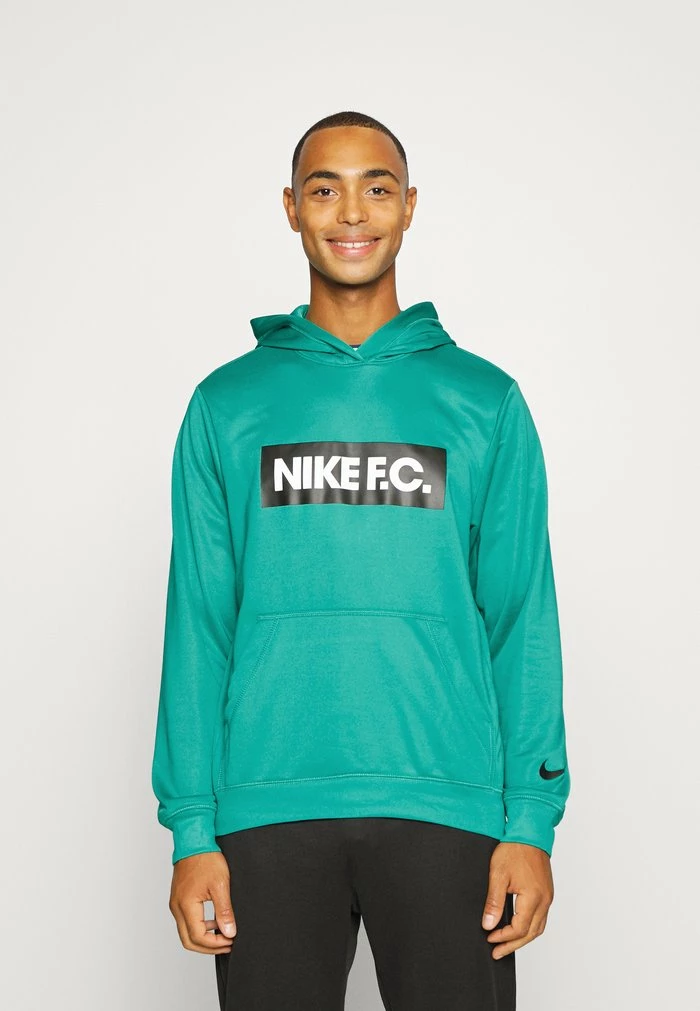 Nike Performance FC LIBERO HOODIE - Hoodie - Neptune Green/white/black 1 Nike Performance FC LIBERO HOODIE - Hoodie - Neptune Green/white/black