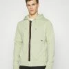 Nike Performance FC TRIBUNA HOODIE - Zip-up Sweatshirt - Olive Aura/habanero Red/white