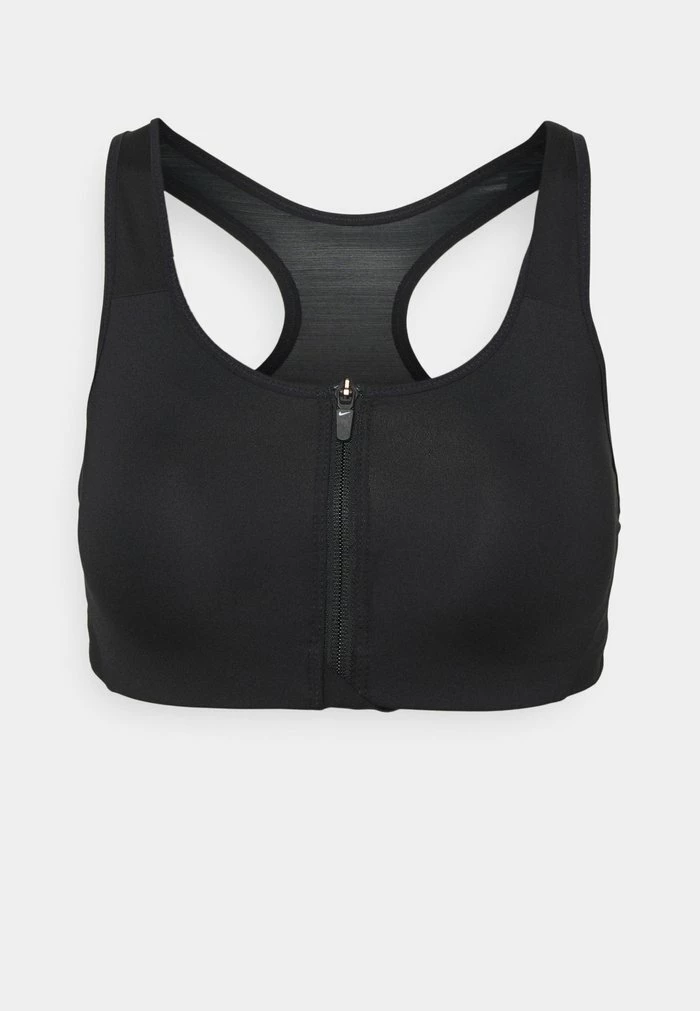 Nike Performance SHAPE ZIP FRONT BRA - High Support Sports Bra - Black 1 Nike Performance SHAPE ZIP FRONT BRA - High Support Sports Bra - Black