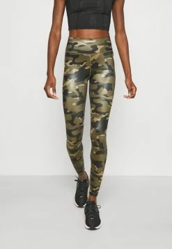 Nike Performance ONE CAMO - Leggings - Medium Olive/white