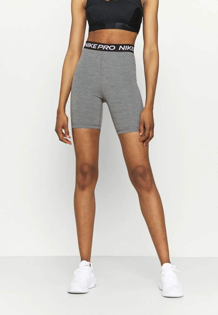 Nike Performance 365 SHORT HI RISE - Leggings - Smoke Grey/black 1 Nike Performance 365 SHORT HI RISE - Leggings - Smoke Grey/black