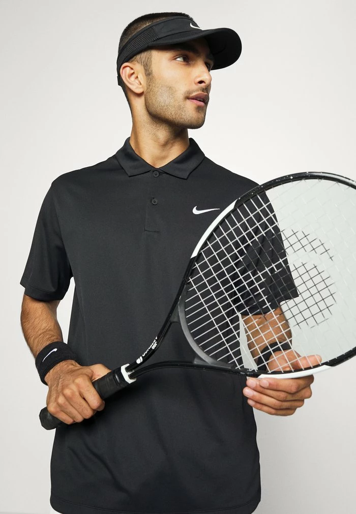 Nike Performance SOLID - Polo Shirt - Black/white 4 Nike Performance SOLID - Polo Shirt - Black/white - Image 4