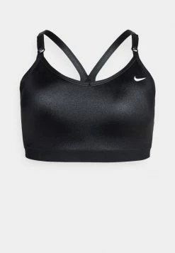 Nike Performance INDYSHINE BRA PLUS - Medium Support Sports Bra - Black/white
