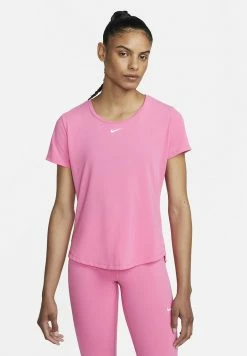 Nike Performance W NK ONE LUXE DF SS STD - Basic T-shirt - Pinksicle/reflective Silv