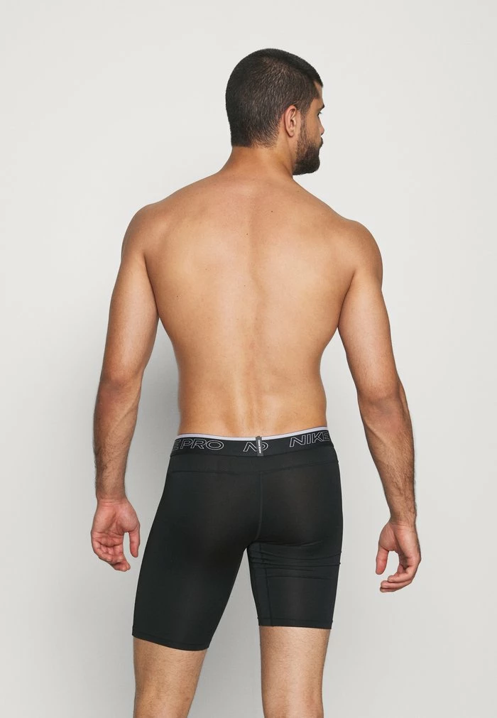 Nike Performance SHORT LONG - Pants - Black/white 2 Nike Performance SHORT LONG - Pants - Black/white - Image 2