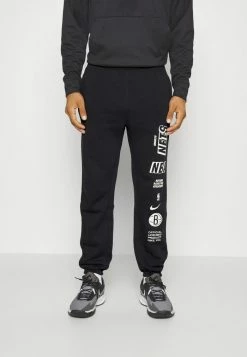 Nike Performance NBA BROOKLYN NETS COURTSIDE PANT - Tracksuit Bottoms - Black