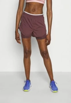 Nike Performance TEMPO LUXE SHORT - Sports Shorts - Dark Wine/venice/reflective Silver