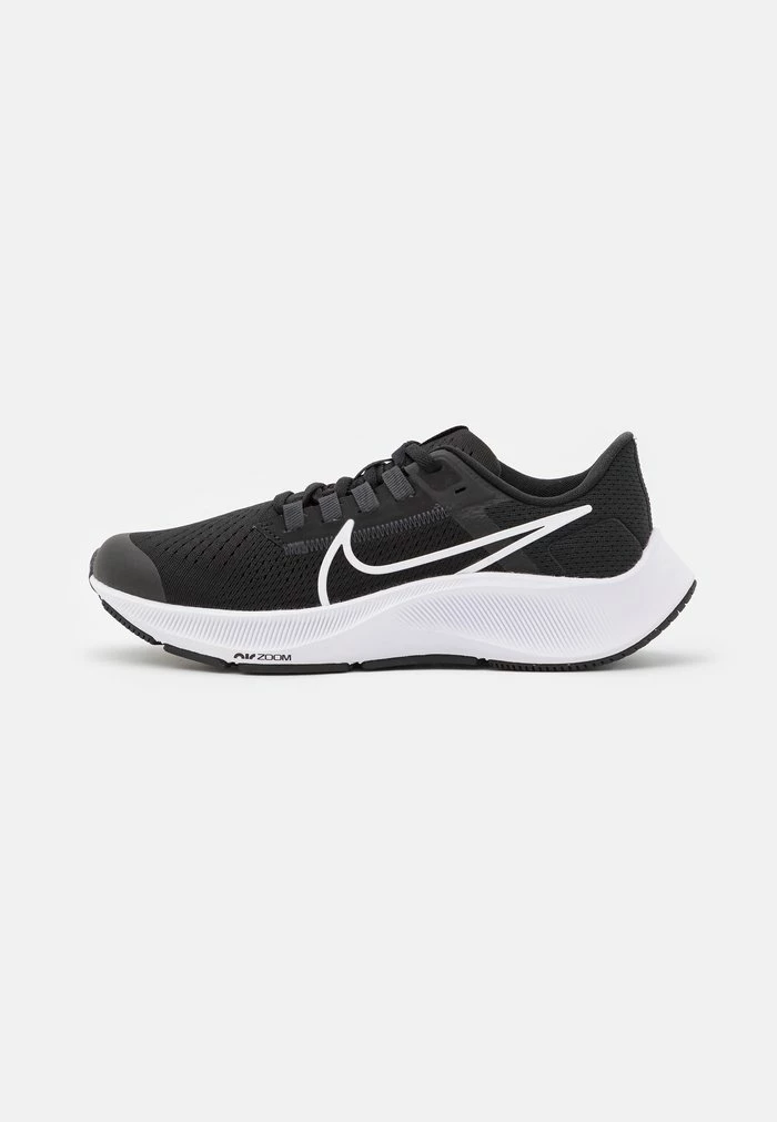 Nike Performance AIR ZOOM PEGASUS 38 GS UNISEX - Competition Running Shoes - Black/white/anthracite/volt 1 Nike Performance AIR ZOOM PEGASUS 38 GS UNISEX - Competition Running Shoes - Black/white/anthracite/volt