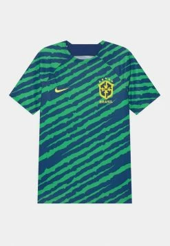 Nike Performance BRASIL CBF PREMATCH UNISEX - Football Shirt - Coastal Blue/coastal Blue/dynamic Yellow