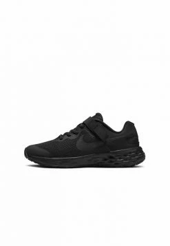 Nike Performance NIKE REVOLUTION 6 FLYEASE UNISEX - Neutral Running Shoes - Black Dark Smoke Grey Black