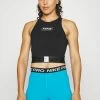 Nike Performance TANK - Top - Black/dark Smoke Grey/white