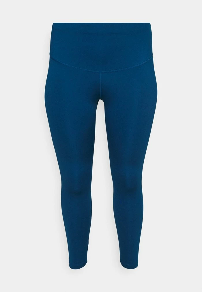 Nike Performance ONE PLUS - Leggings - Valerian Blue/white 1 Nike Performance ONE PLUS - Leggings - Valerian Blue/white