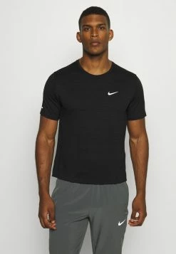 Nike Performance MILER - Sports T-shirt - Black/silver