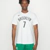 Nike Performance NBA BROOKLYN NETS KEVIN DURANT ESSENTIAL NAME AND NUMBER TEE - Print T-shirt - White