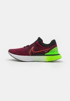 Nike Performance REACT INFINITY RUN - Neutral Running Shoes - Black/siren Red/green Strike/team Red/pink Prime/pink Blast