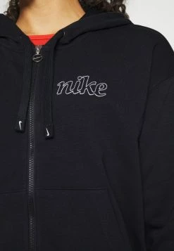 Nike Performance HOODIE - Zip-up Sweatshirt - Black/white -Nike Performance store 0ef5dcbed23c4e3188fe10b6360eec86