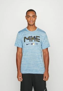 Nike Performance MILWAUKEE BREWERS CITY CONNECT LEGEND PRACTICE VELOCITY - Sports T-shirt - Blue Beyond