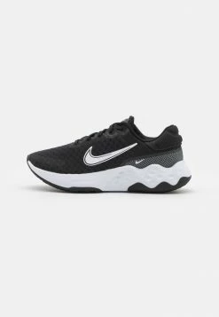 Nike Performance W RENEW RIDE 3 - Neutral Running Shoes - Black/white/dark Smoke Grey/smoke Grey