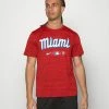 Nike Performance MLB MIAMI MARLINS CITY CONNECT LEGEND PRACTICE VELOCITY - Sports T-shirt - University Red/white