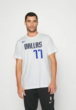 Nike Performance NBA DALLAS MAVERICKS LUKA DONCIC NAME AND NUMBER TEE - Print T-shirt - White/doncic Luka