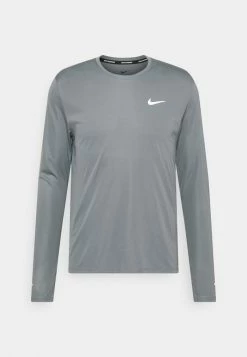 Nike Performance MILER - Long Sleeved Top - Smoke Grey/silver