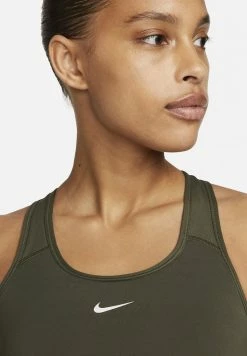 Nike Performance Medium Support Sports Bra - Cargo Khaki/white -Nike Performance store 11c94319070841b9b53e513b28df67c0
