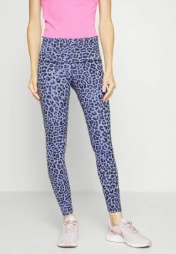 Nike Performance ONE LEOPARD - Leggings - Light Thistle White