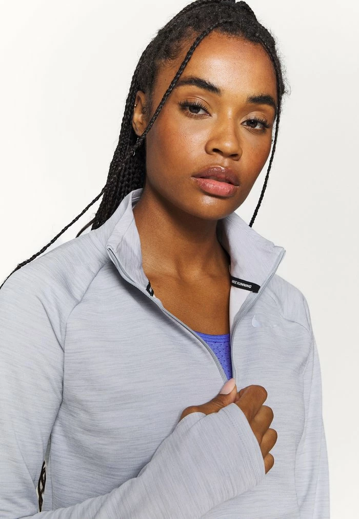 Nike Performance PACER - Long Sleeved Top - Light Smoke Grey/reflective Silver 4 Nike Performance PACER - Long Sleeved Top - Light Smoke Grey/reflective Silver - Image 4