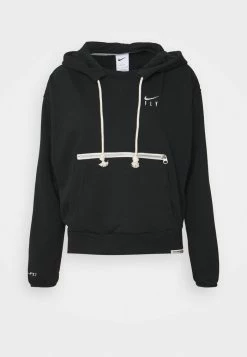 Nike Performance STANDARD ISSUE HOODIE - Hoodie - Black/pale Ivory