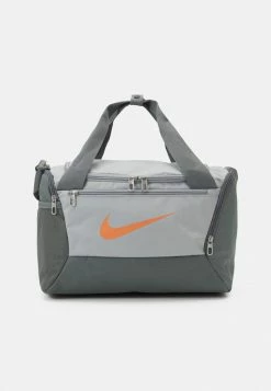 Nike Performance DUFF UNISEX - Sports Bag - Smoke Grey/smoke Grey/orange Trance