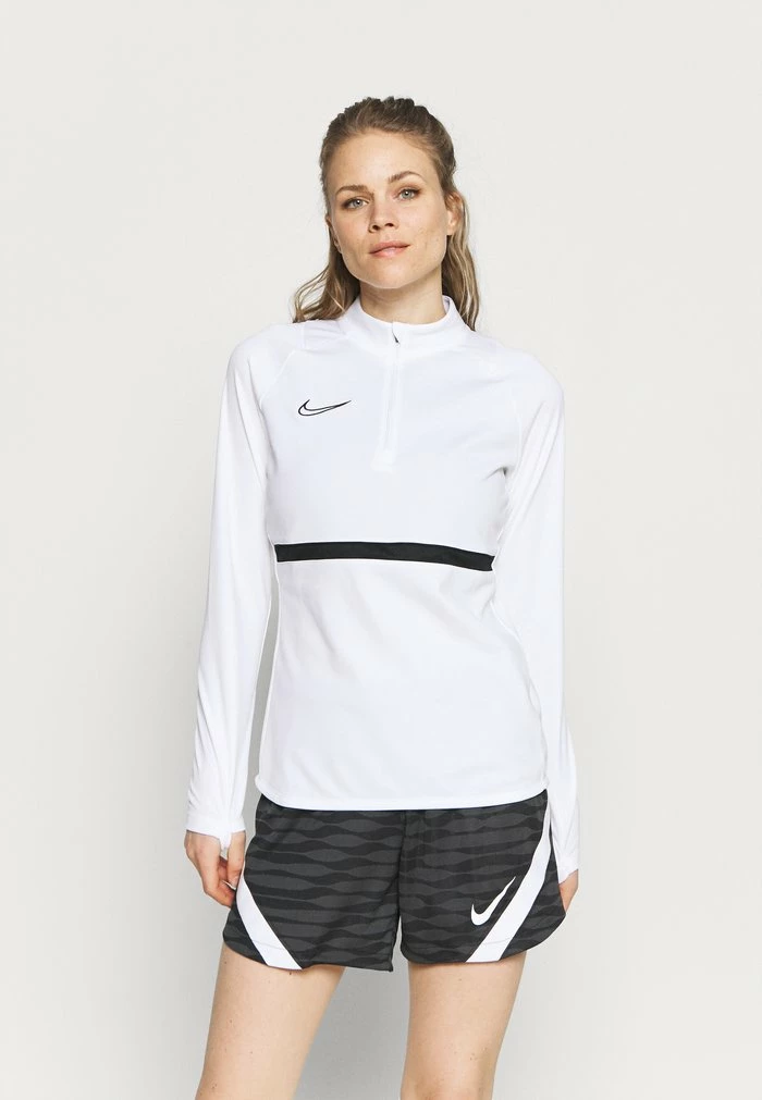 Nike Performance ACADEMY DRIL - Sweatshirt - White/black 1 Nike Performance ACADEMY DRIL - Sweatshirt - White/black