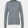 Nike Performance ELEMENT CREW - Long Sleeved Top - Smoke Grey/lightt Smoke Grey/heathre/silver