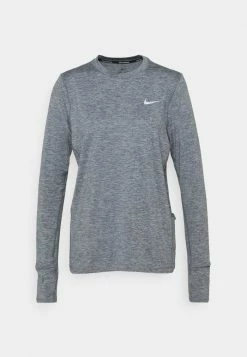 Nike Performance ELEMENT CREW - Long Sleeved Top - Smoke Grey/lightt Smoke Grey/heathre/silver