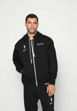 Nike Performance NBA LOS ANGELES LAKERS STANDARD ISSUE FULLZIP HOODIE - Hoodie - Black/pale Ivory