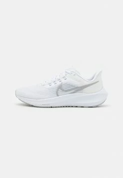 Nike Performance AIR ZOOM PEGASUS 39 - Neutral Running Shoes - White/metallic Silver/pure Platinum/grey Fog/light Smoke Grey