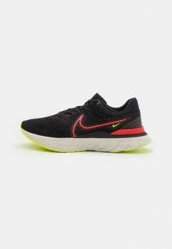 Nike Performance REACT INFINITY RUN - Neutral Running Shoes - Black/siren Red/team Red/volt/phantom