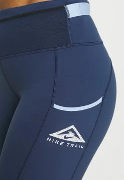 Nike Performance EPIC LUXE TRAIL - Leggings - Midnight Navy/aluminum/reflective Silver -Nike Performance store 15b45bec081144c9886374b9f178cd1f