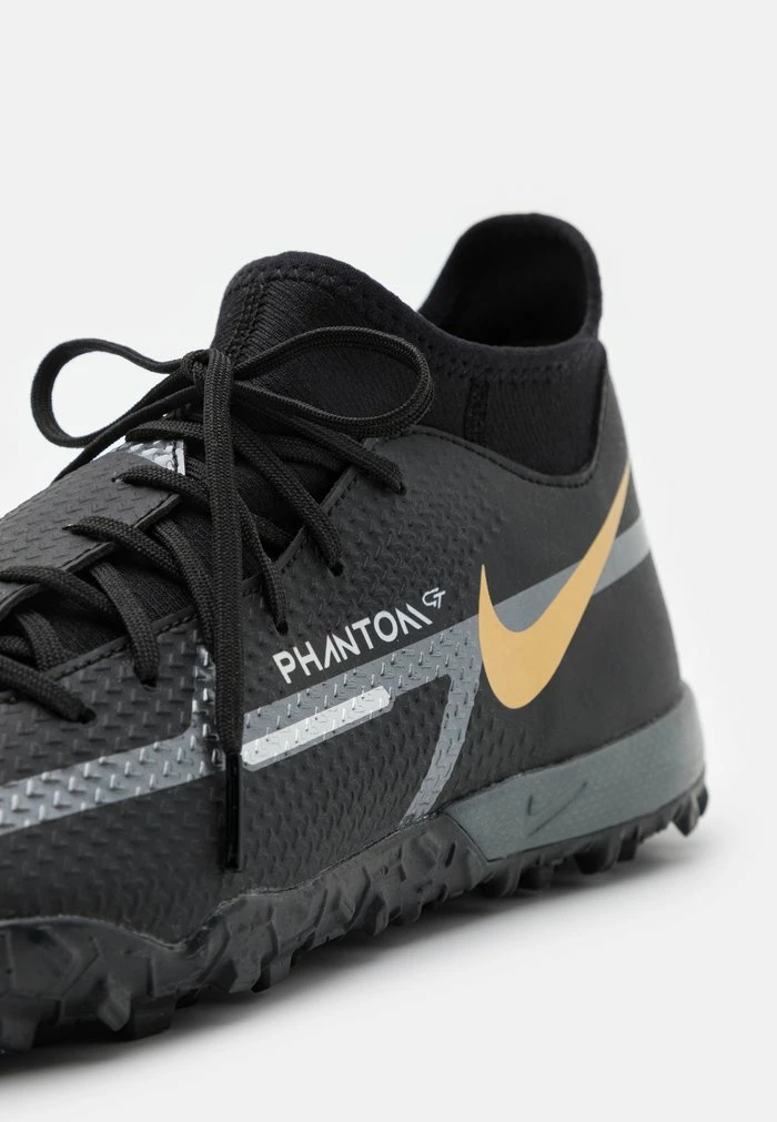 Nike Performance PHANTOM GT2 ACADEMY DYNAMIC FIT TF - Astro Turf Trainers - Black/metallic Dark Grey/metallic Gold 6 Nike Performance PHANTOM GT2 ACADEMY DYNAMIC FIT TF - Astro Turf Trainers - Black/metallic Dark Grey/metallic Gold - Image 6
