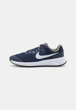 Nike Performance REVOLUTION 6 UNISEX - Neutral Running Shoes - Midnight Navy/white/flat Pewter