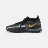 Nike Performance PHANTOM GT2 ACADEMY DYNAMIC FIT TF - Astro Turf Trainers - Black/metallic Dark Grey/metallic Gold