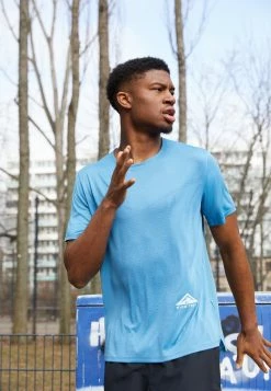 Nike Performance TRAIL RISE 365 - Sports T-shirt - Dutch Blue/mint Foam -Nike Performance store 17c2d6c768264446ae77afc3ef6f3615