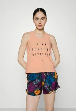 Nike Performance RUN TANK - Top - Light Madder Root/black